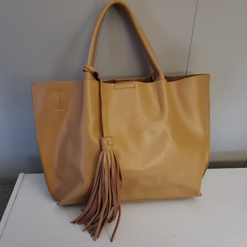 Tan handbag